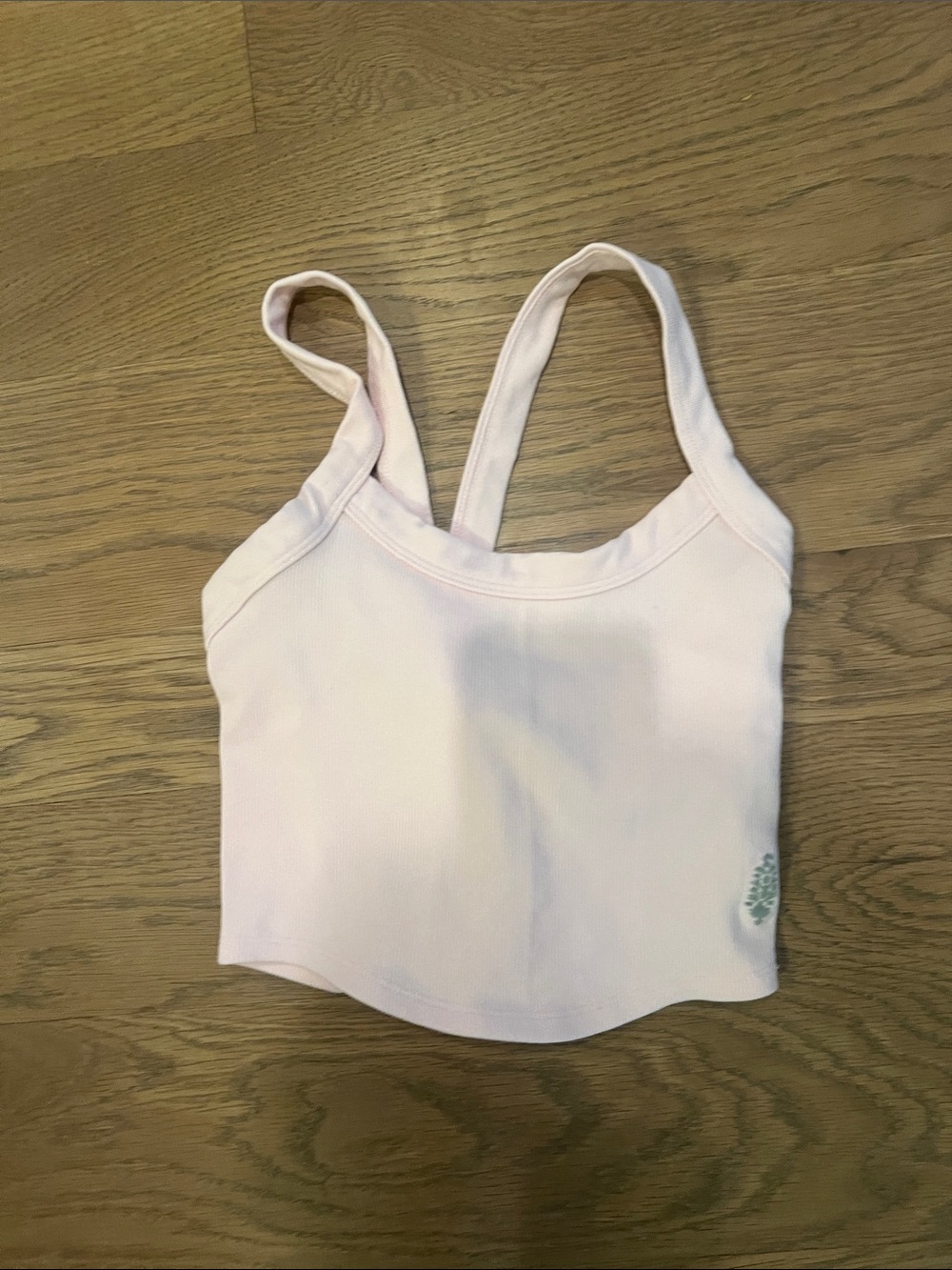 FP Movement by Free People Pale Pink Ribbed Camisole Tank